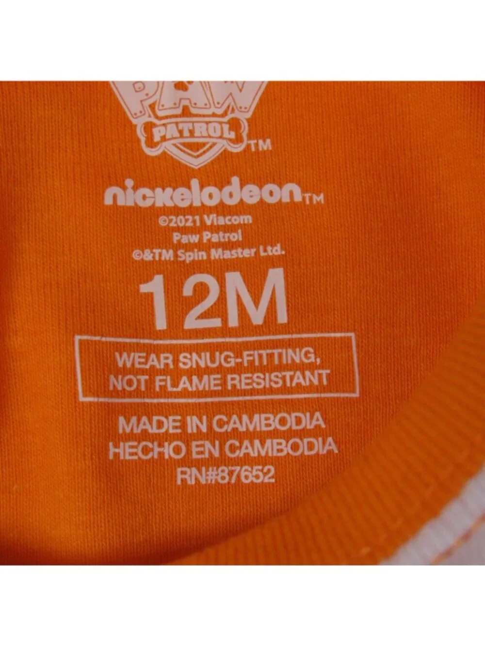NEW Nickelodeon Paw Patrol 12M Baby Glow in the Dark Dog Howl Halloween Pajamas